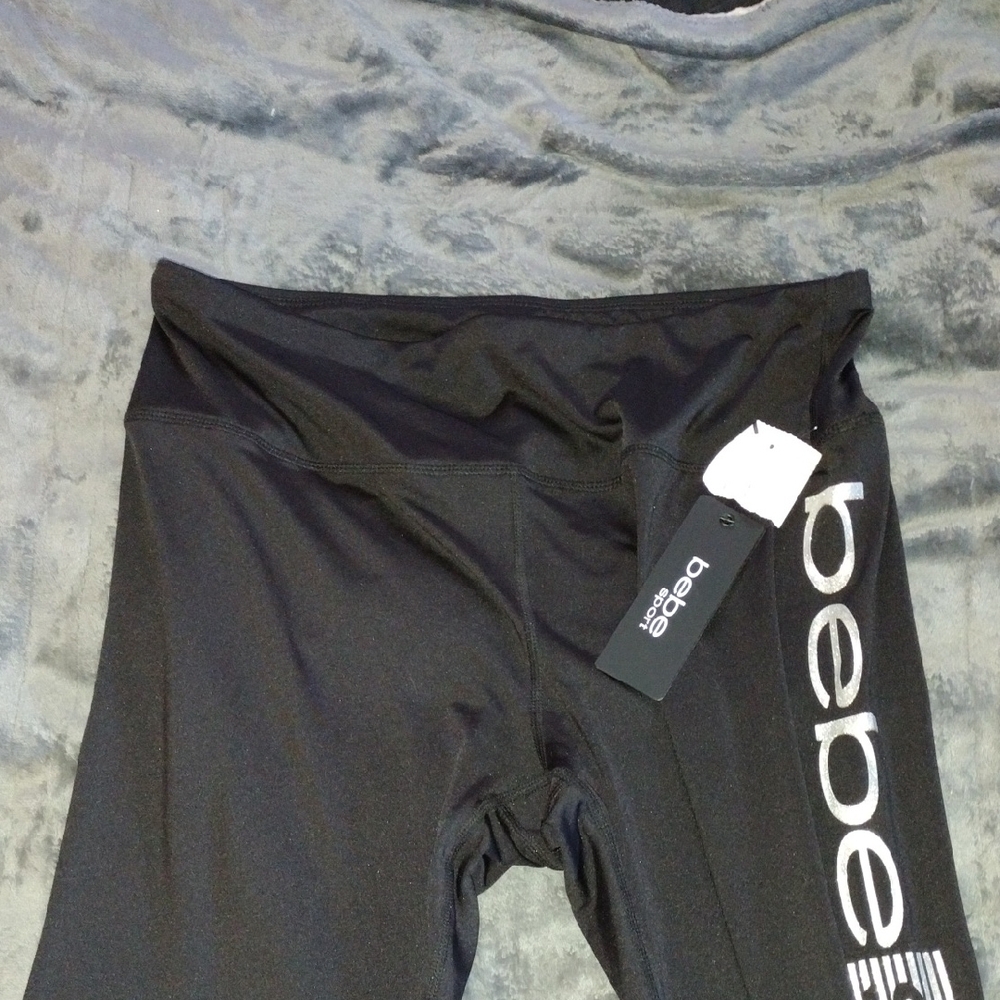 Bebe Black Logo Leggings